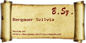 Bergauer Szilvia névjegykártya